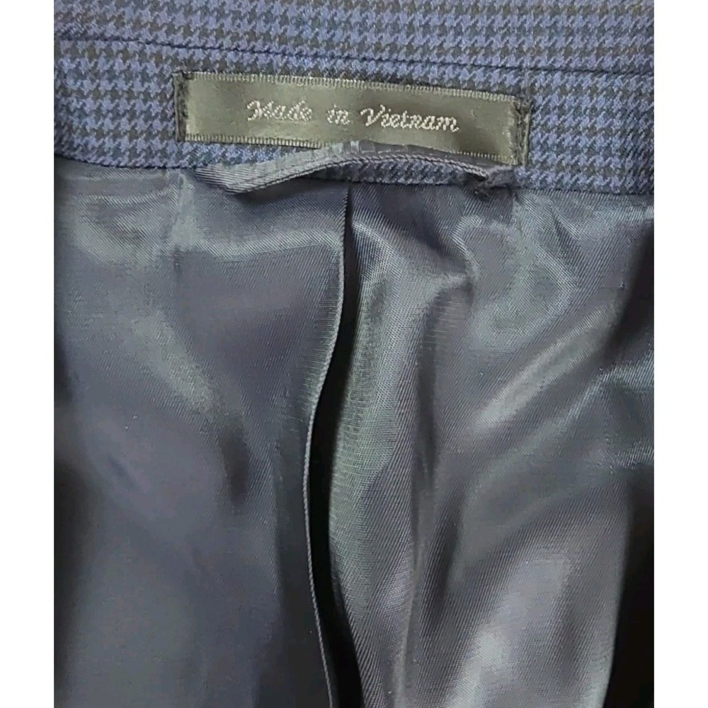 Ralph Lauren Blazer Sport Coat Mens 48R Blue BLACK Check PREPPY EUC - Picture 11 of 13